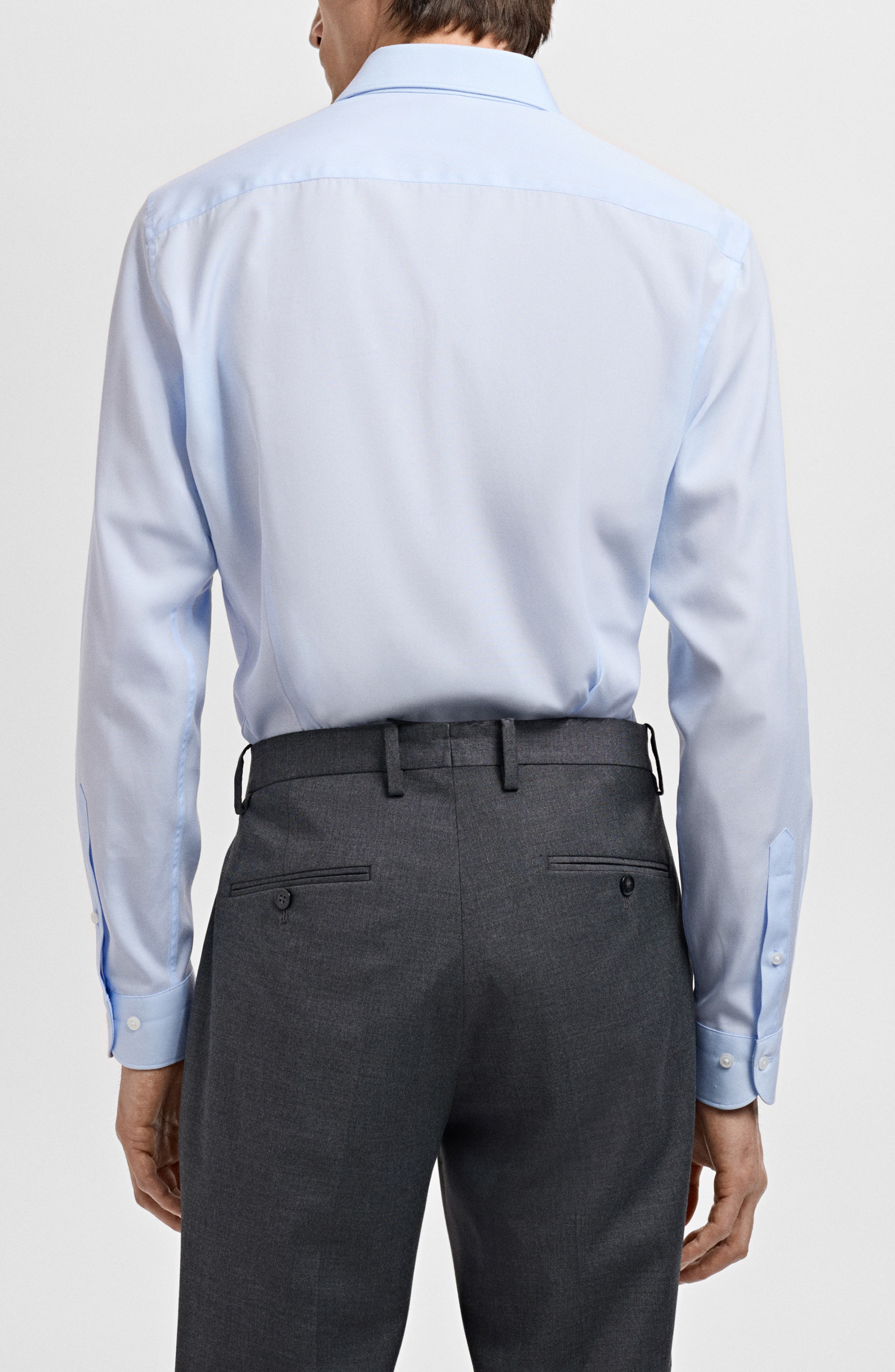 Slim Fit Cotton Poplin Button-Up Shirt - image 4