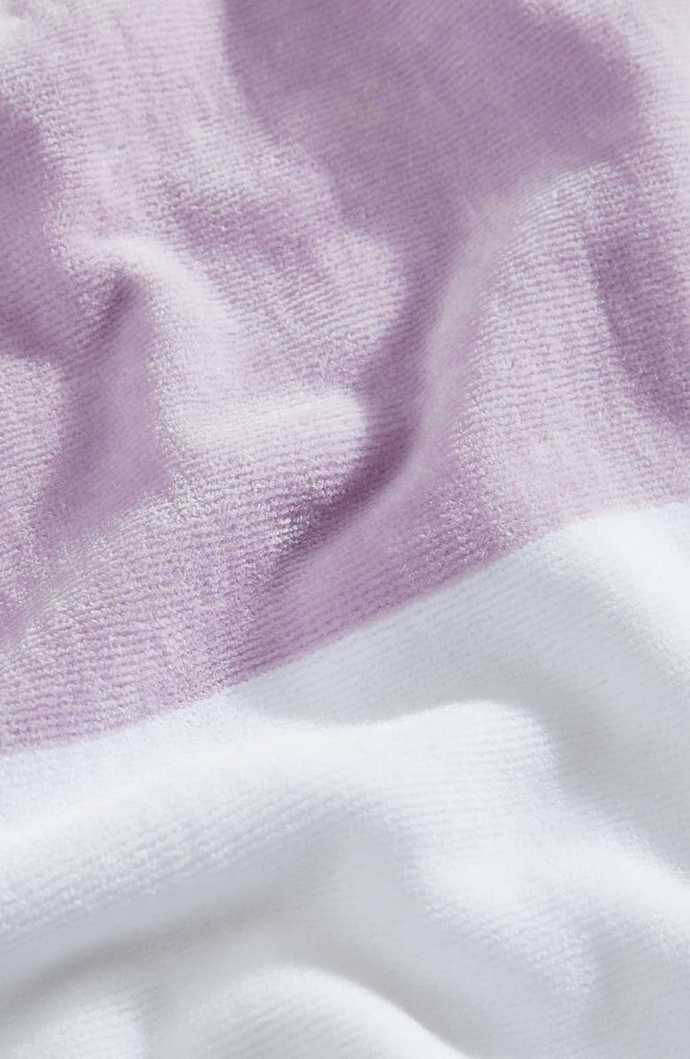 Calvin Klein Poolside Yarn Dye 2-Piece Beach Towel Set, Alternate, color, Purple Haze/ White