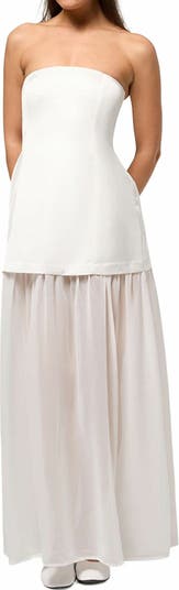 Corset Sheer Maxi Dress