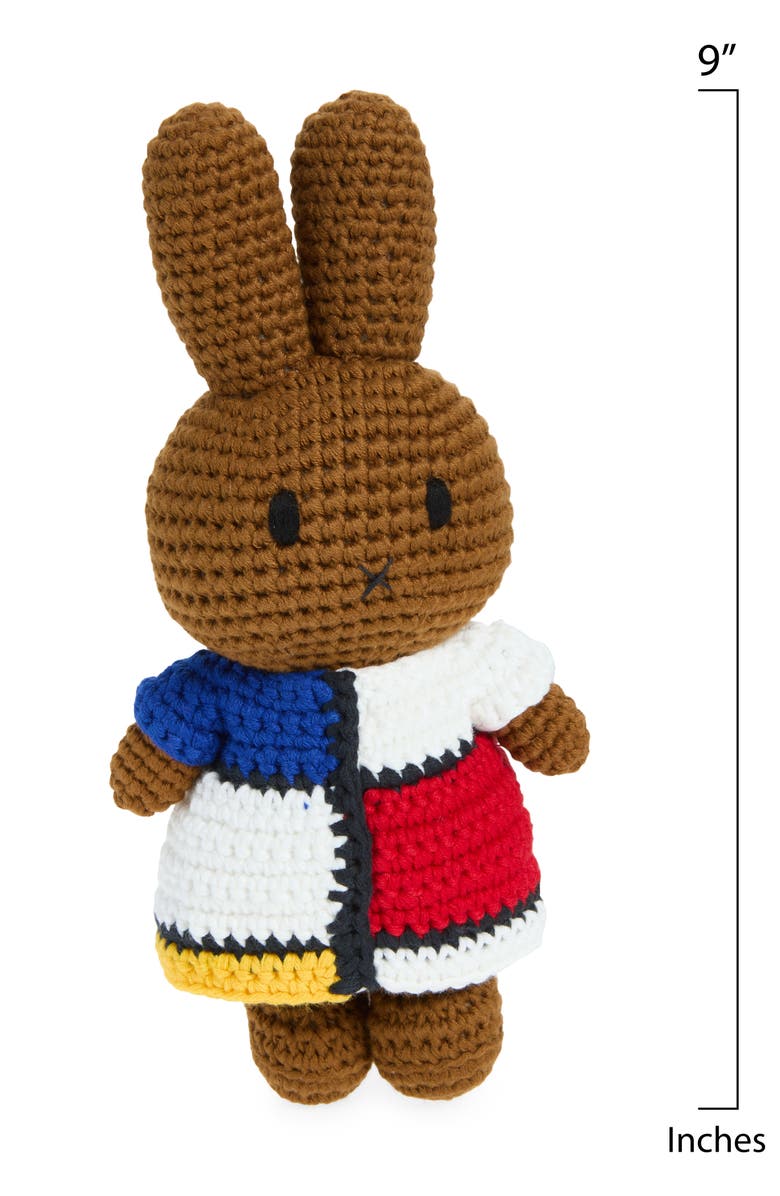 Just Dutch Melanie & Her Mondrian Dress Crocheted Stuffed Animal, Alternate, color, Multi
