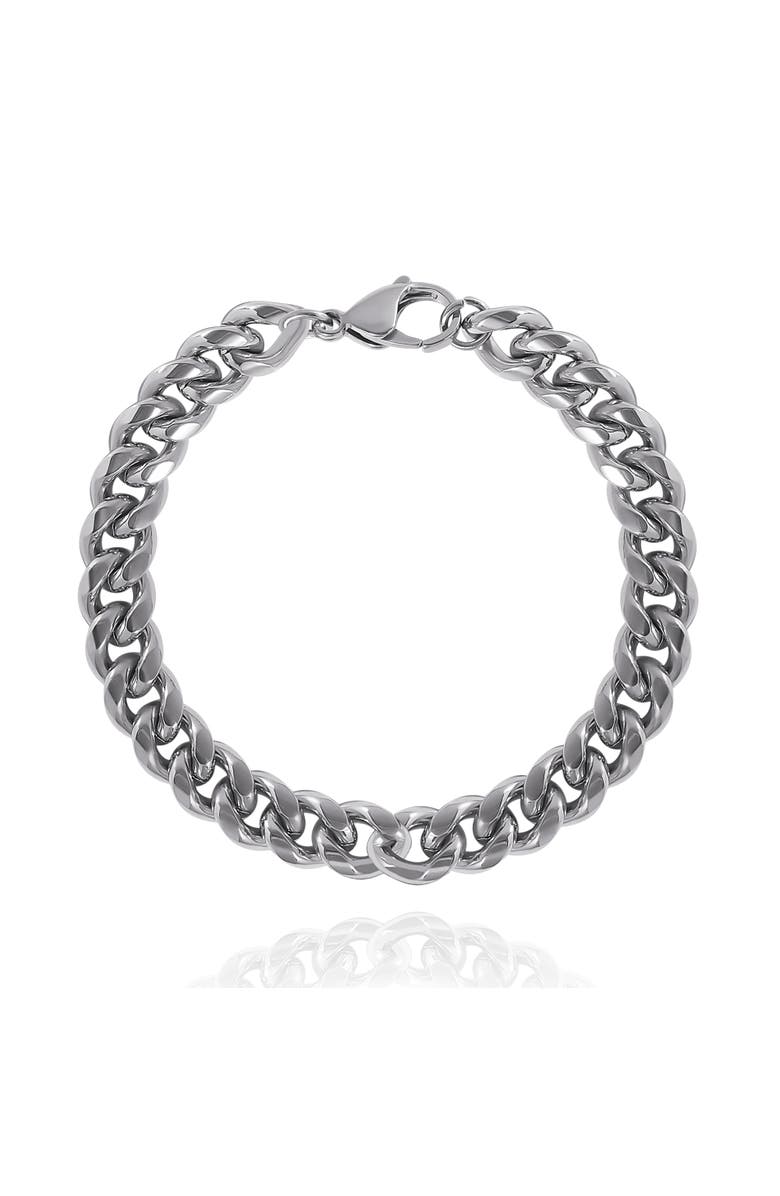 Lucky Brand Silver-Tone Curb Chain Bracelet, Main, color, Silver