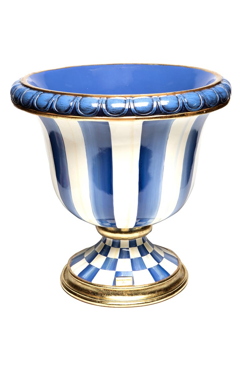 MACKENZIE CHILDS Royal Stripe Urn, Main, color, Blue/ White