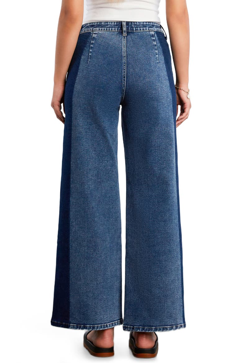 Relaxed Wide Leg Jeans, Alternate, color, 2 TONE BLUE