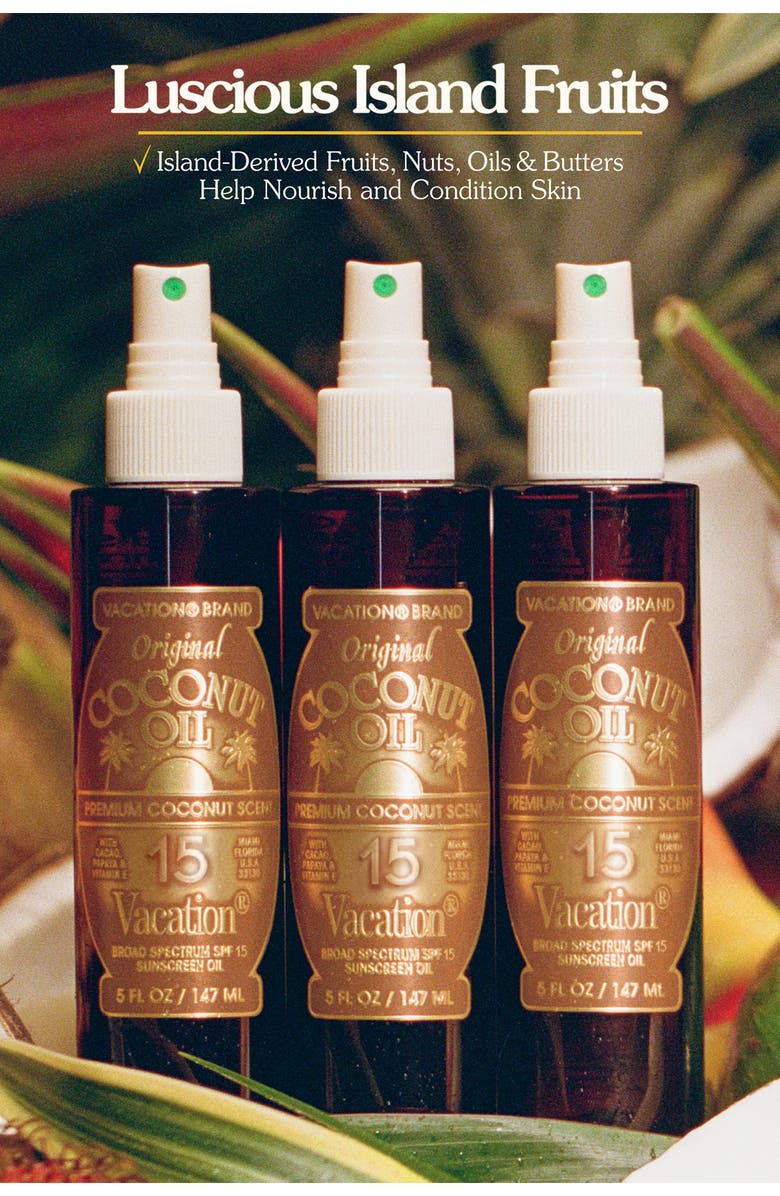 Vacation Original Coconut Oil Spray Sunscreen SPF 15, Alternate, color, 