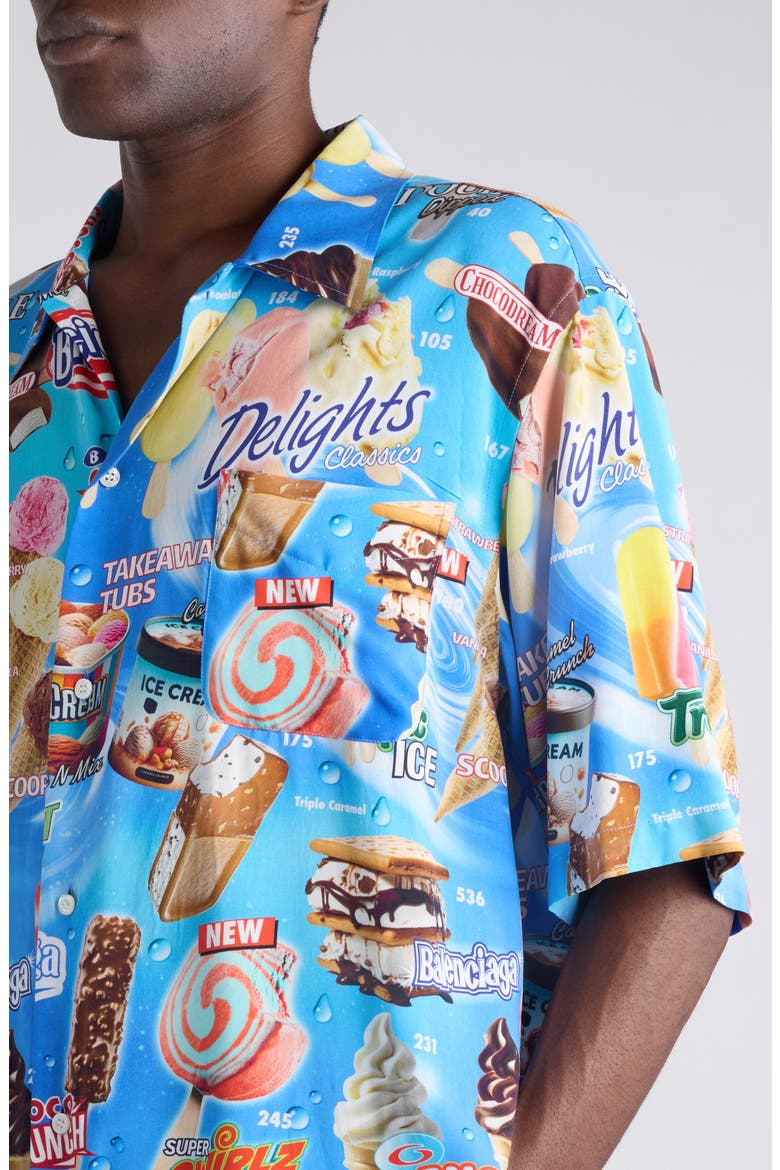 Sweet Treats Button-Up Shirt, Alternate, color, 4011 BLUE