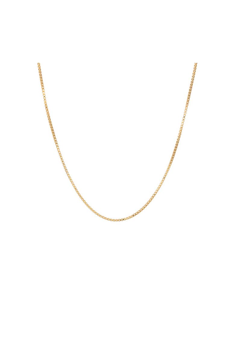 BY ADINA EDEN Solid Box Chain Necklace, Main, color, Gold