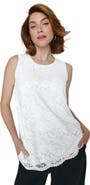 Jessica London Sleeveless Stretch Lace Tank