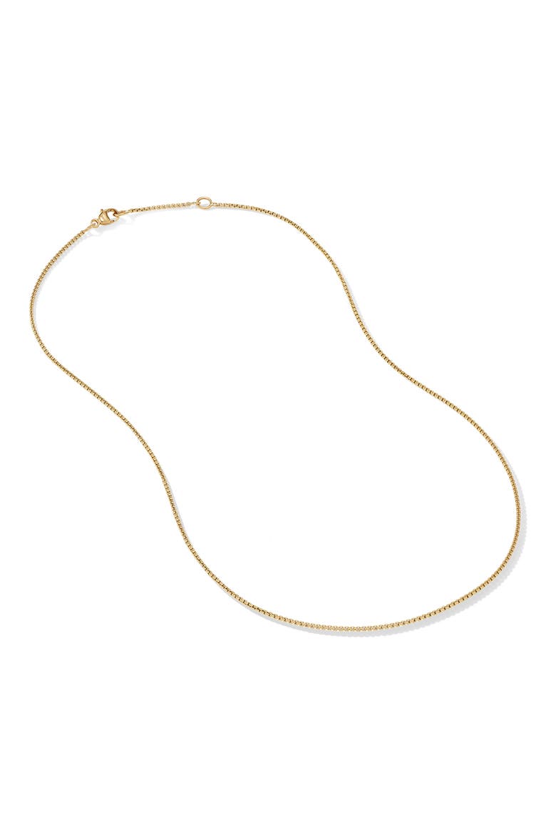 Box Chain Necklace in 18K Gold, 1mm, Alternate, color, 18K YELLOW GOLD