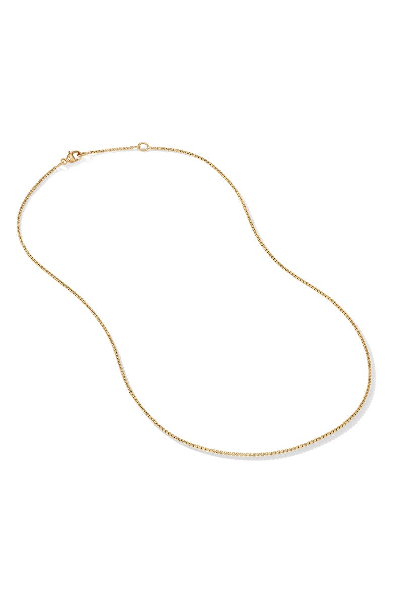 David Yurman Box Chain Necklace in 18K Gold, 1mm, Alternate, color, 18K Yellow Gold