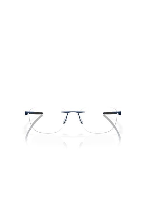 Oakley 53mm Rectangle Optical Glasses In Blue