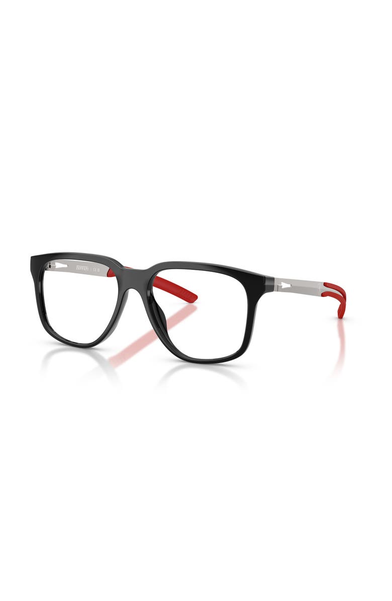 Scuderia Ferrari 56mm Rectangle optical glasses, Main, color, Black