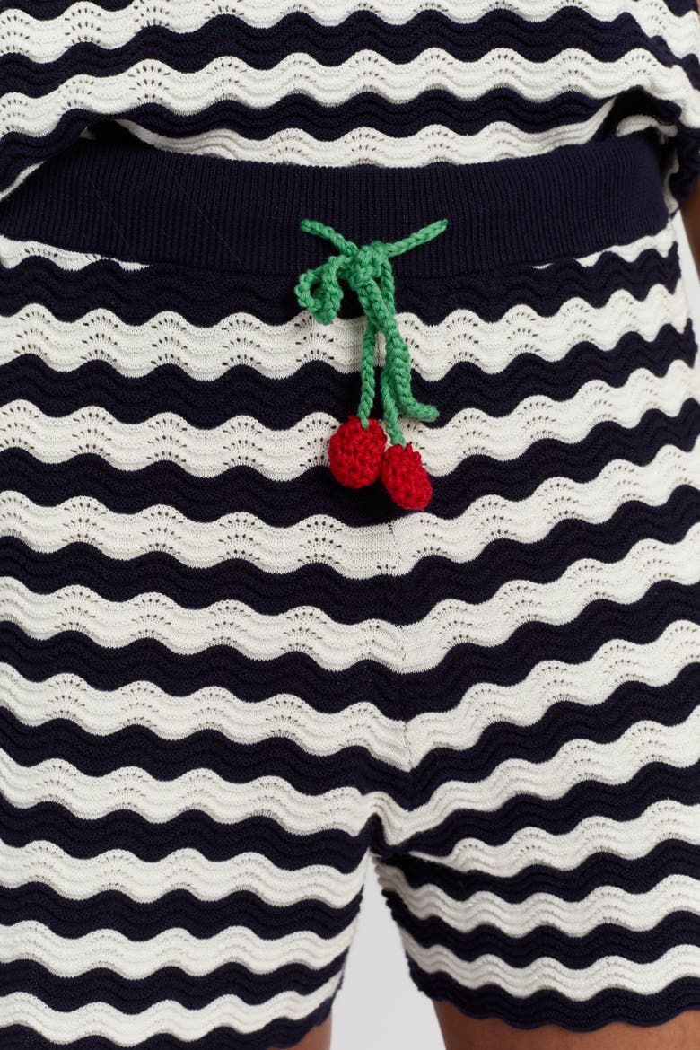 Cotton Cherry Crochet Shorts, Alternate, color, Blue/Cream