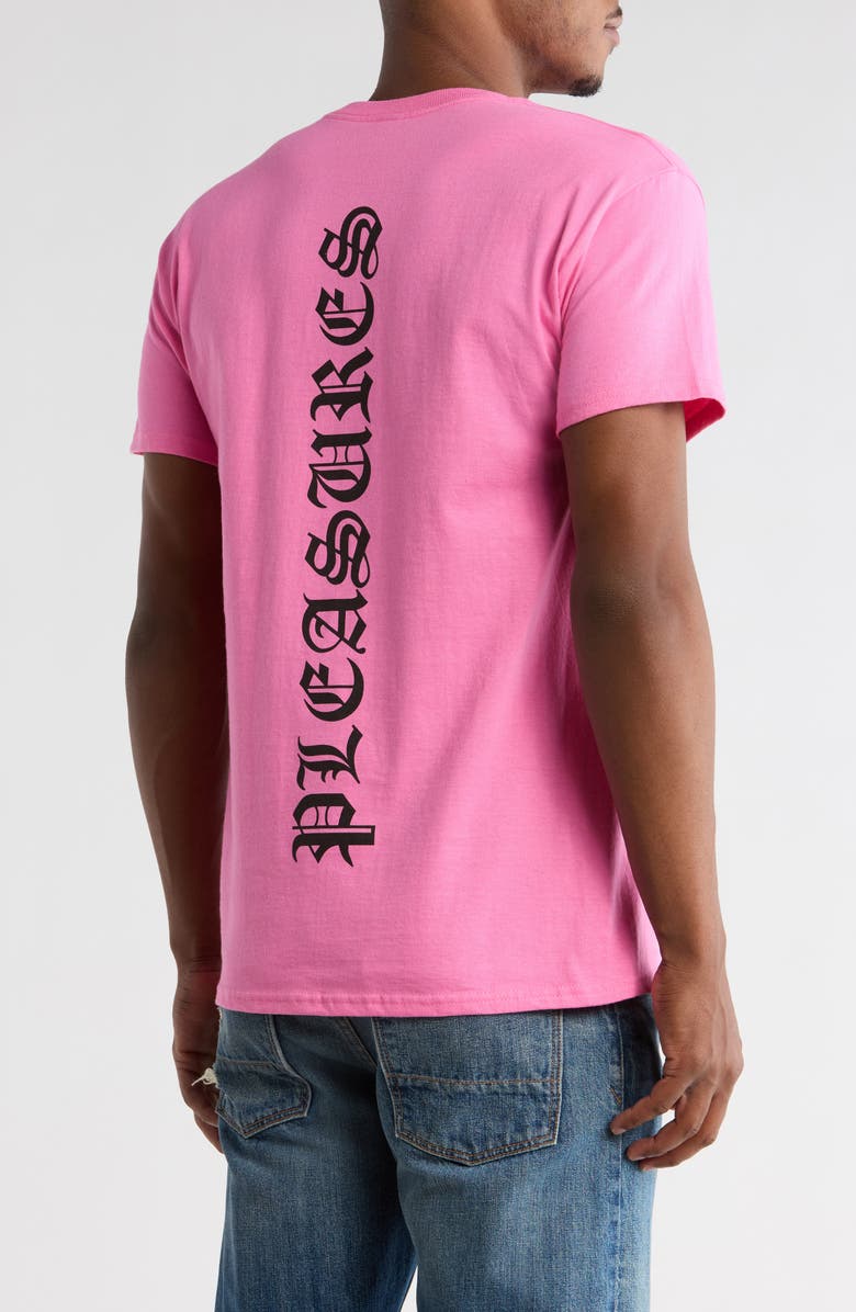 PLEASURES Knight Graphic T-Shirt, Alternate, color, Pink