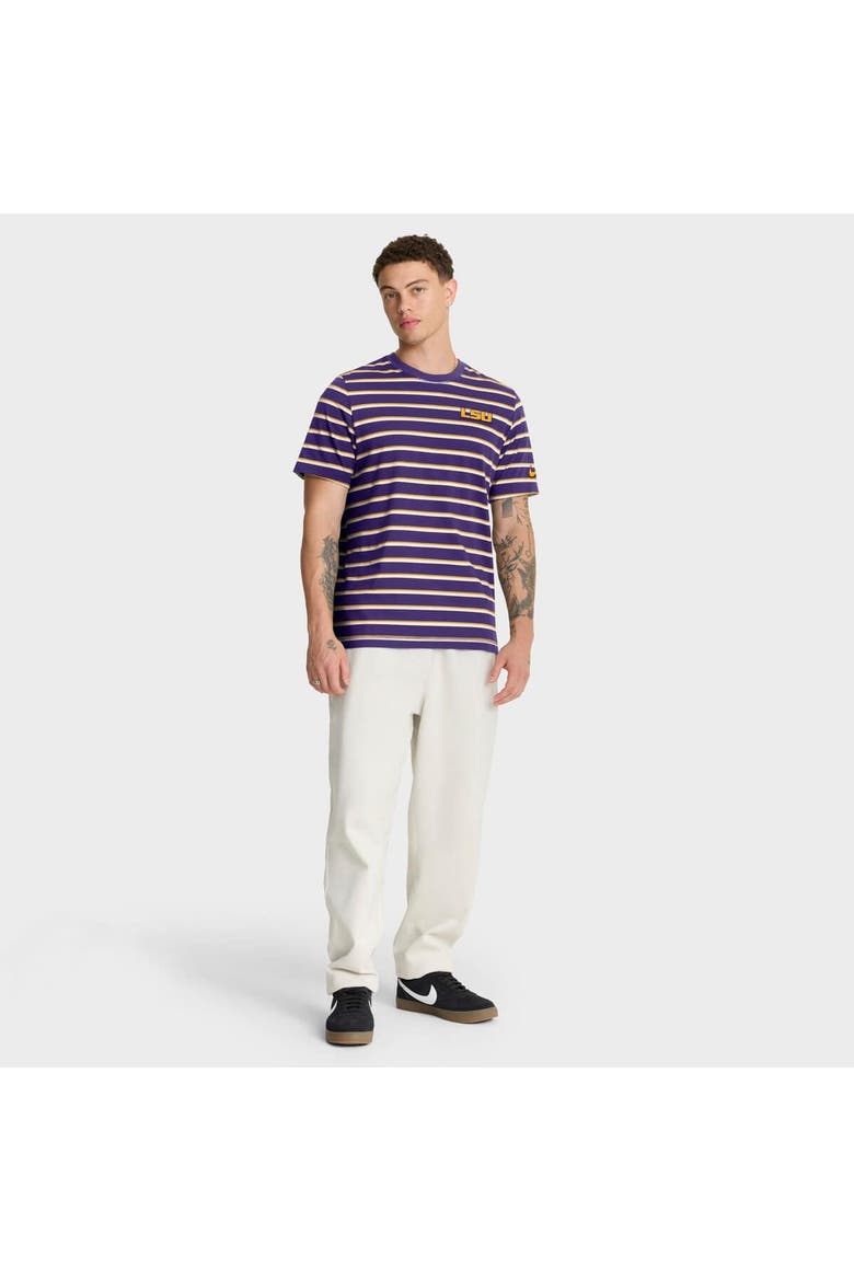 Men's Nike Purple LSU Tigers Athletic Prep Legacy Summit Stripe T-Shirt, Alternate, color, Purple