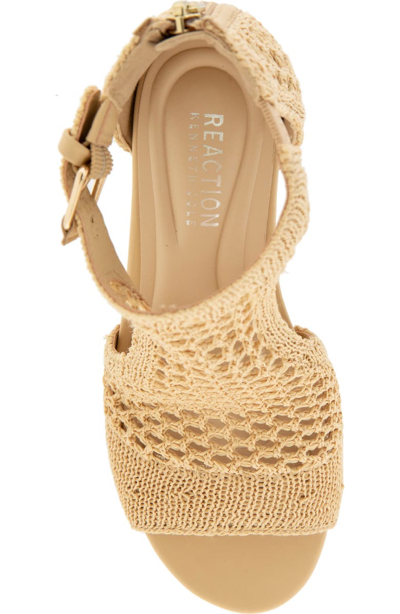 Reaction Kenneth Cole Gracie Wedge Sandal, Alternate, color, Natural Raffia