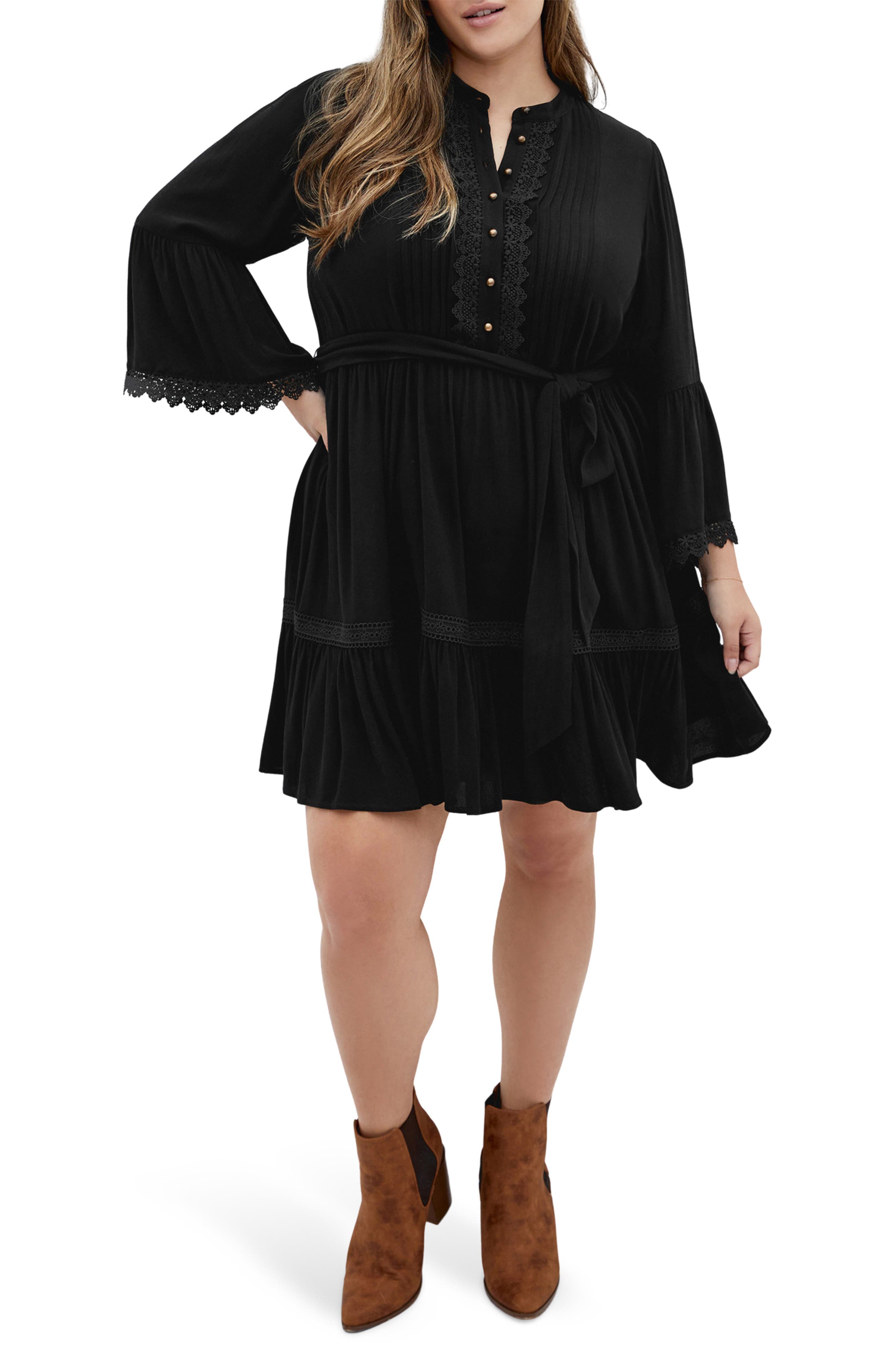 City Chic Camille Long Sleeve Minidress