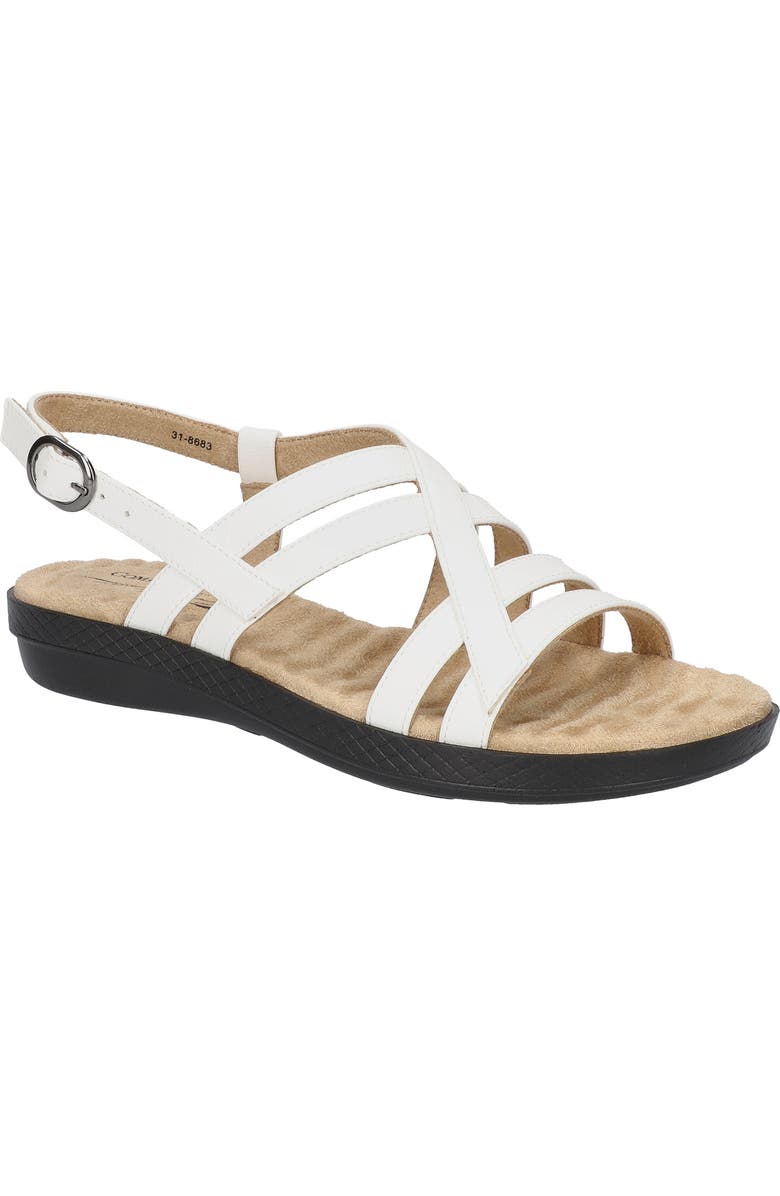 EASY STREET Lobo Wedge Sandal, Main, color, White