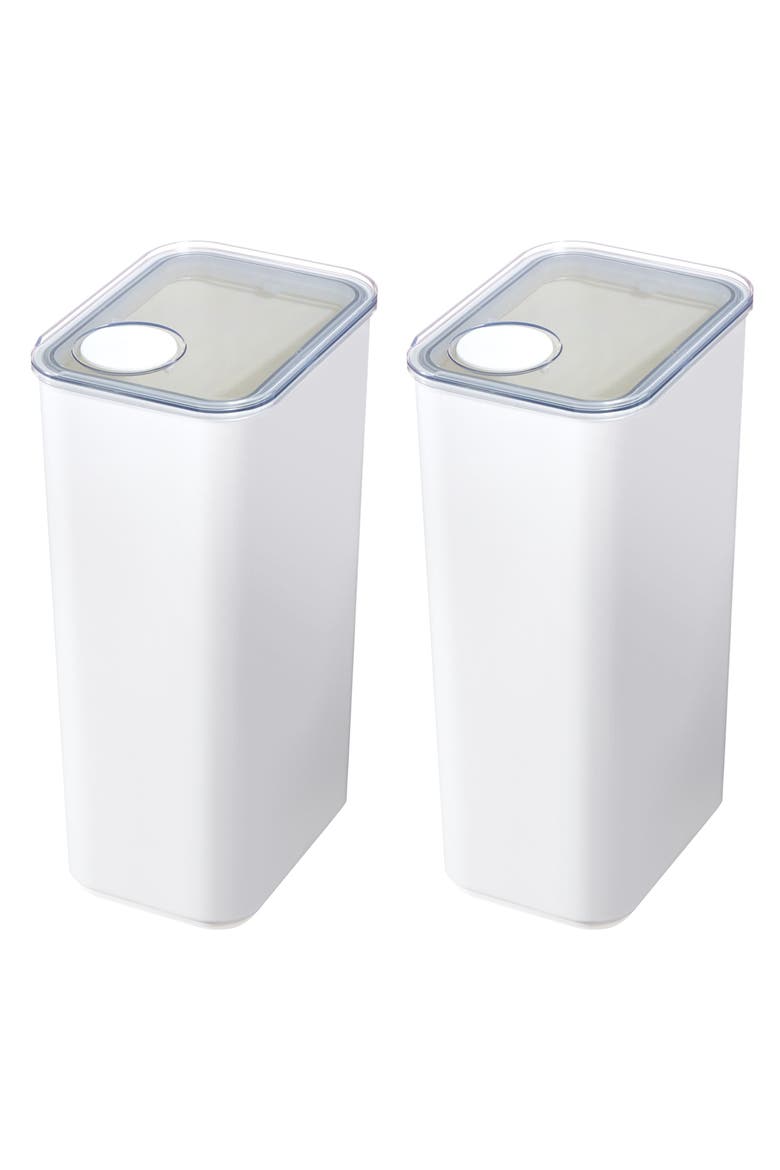 Extra Large Canister with Removable Pour Cap - Set of 2 - White, Main, color, White