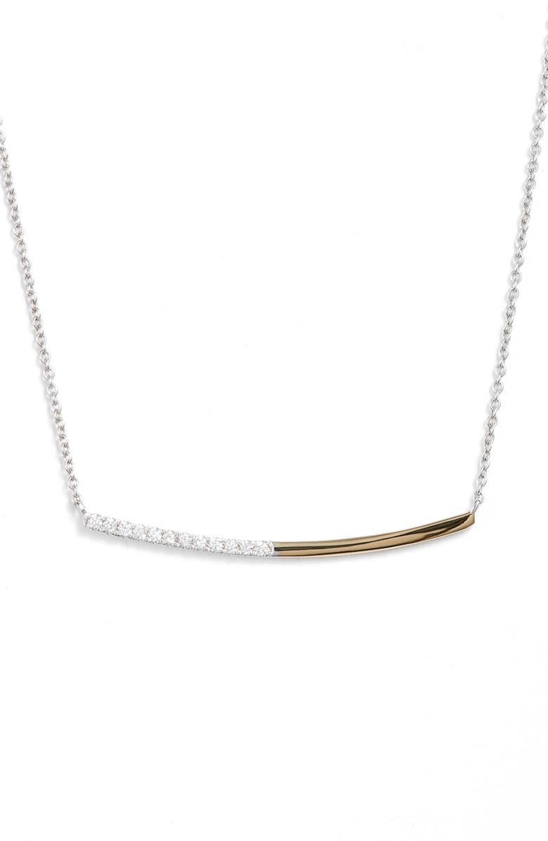 Bony Levy Two-Tone Curved Diamond Bar Neck, Main, color,