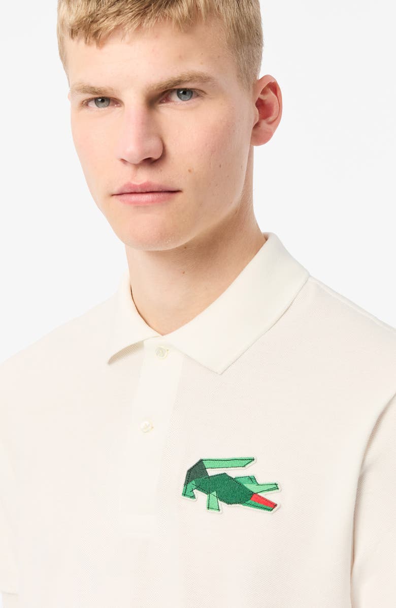 Lacoste Holiday Crocodile Piqué Polo, Alternate, color, Flour