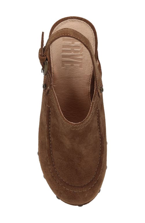 Frye Jessica Clog In Walnut - Swan Suede