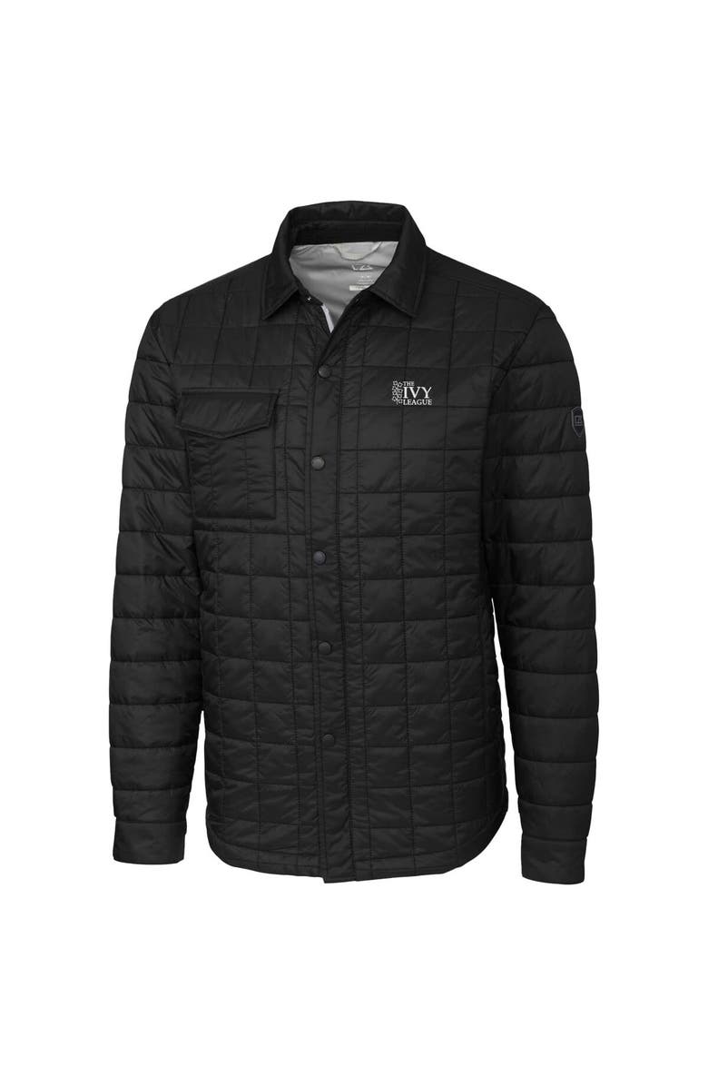 Cutter & Buck Men's Cutter & Buck  Black Ivy League Rainier PrimaLoft Eco Insulated Quilted Button-Up Shacket, Alternate, color, 