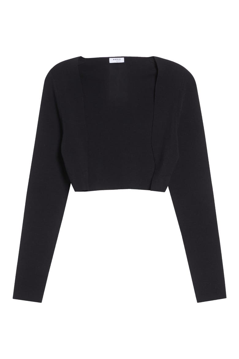 Stretch Virgin Wool Bolero, Main, color, BLACK