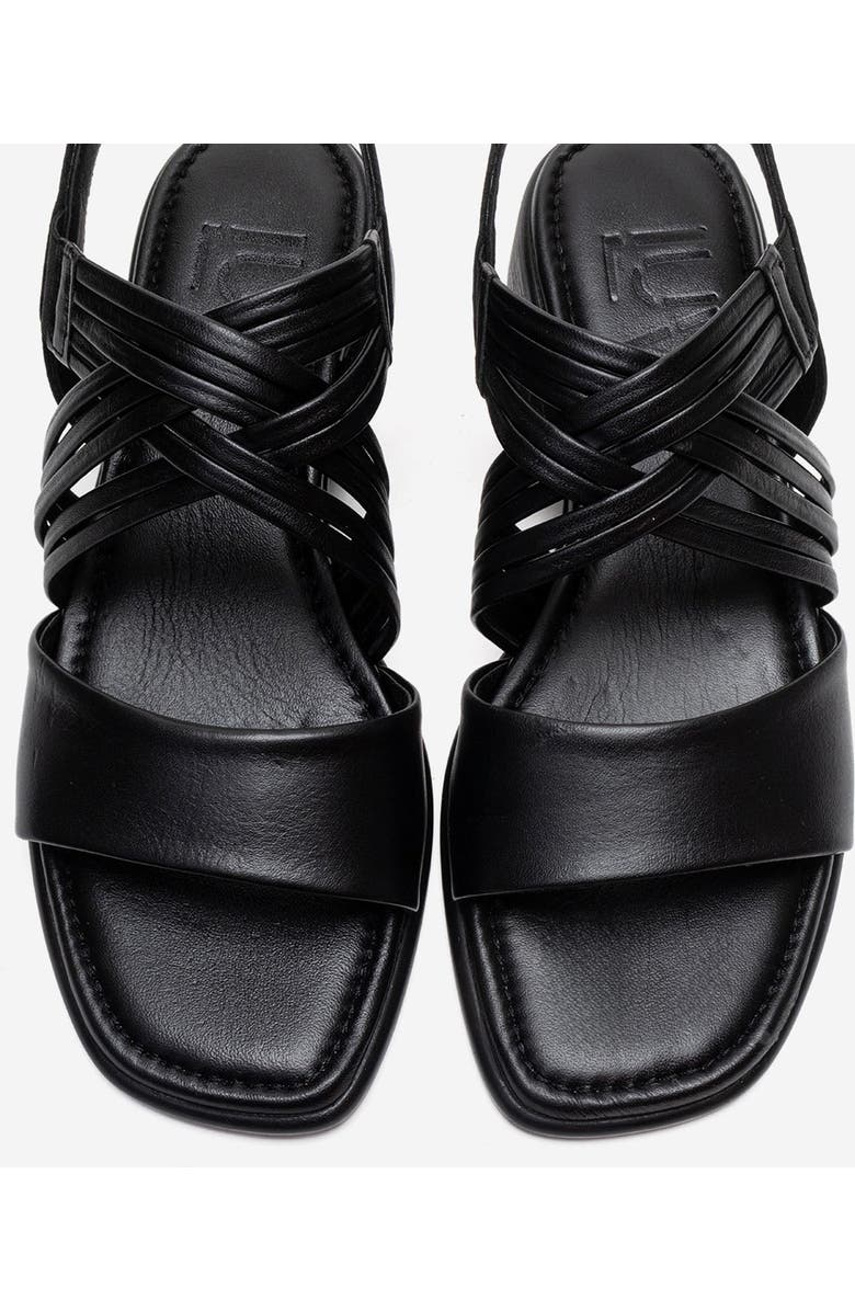 Forever & Always Shoes Livello Leather Multi Strap Sandal, Alternate, color, Black