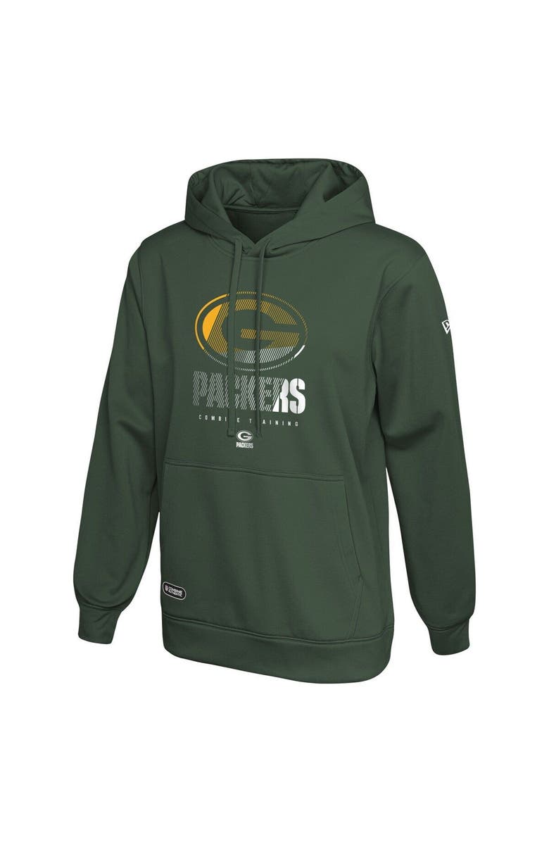 New Era Men's New Era Green Green Bay Packers Authentic Combine Watson Pullover Hoodie, Main, color, 