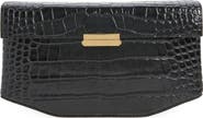 TOTEME Clip Croc Embossed Leather Clutch