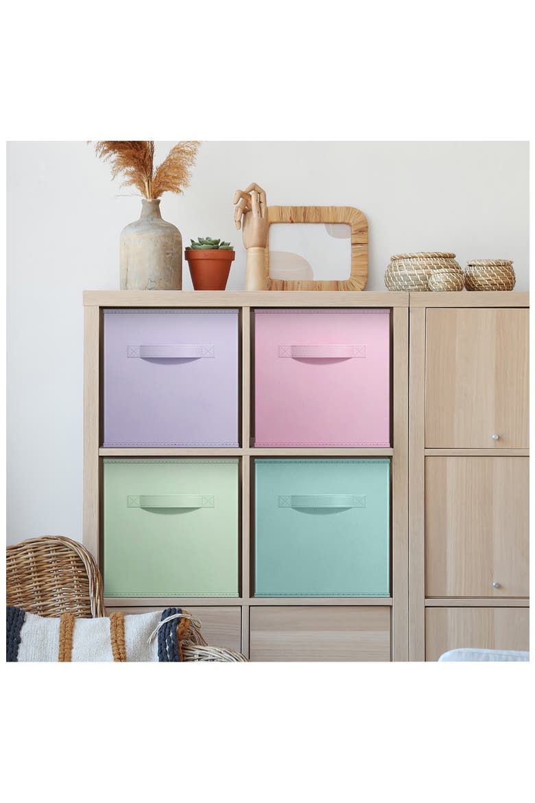 4-Pack Collapsible Storage Cubes, Alternate, color, MULTICOLORED PASTEL