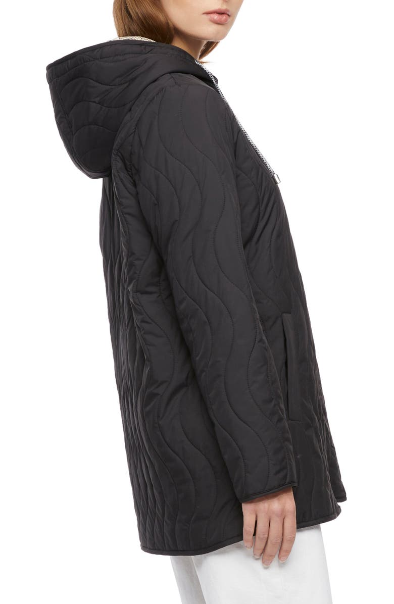 Bernardo Quilted Zip-Up Hooded Jacket, Alternate, color,