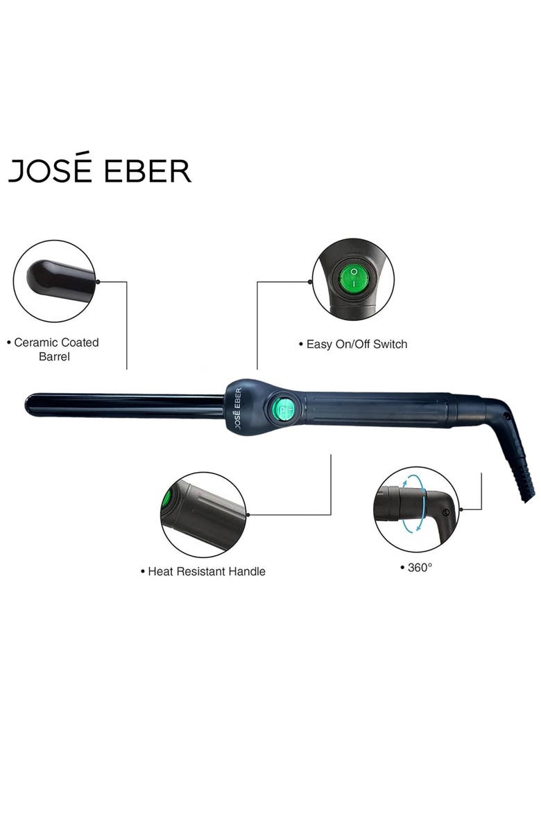 Jose Eber Clipless Curling Iron, Alternate, color, Black
