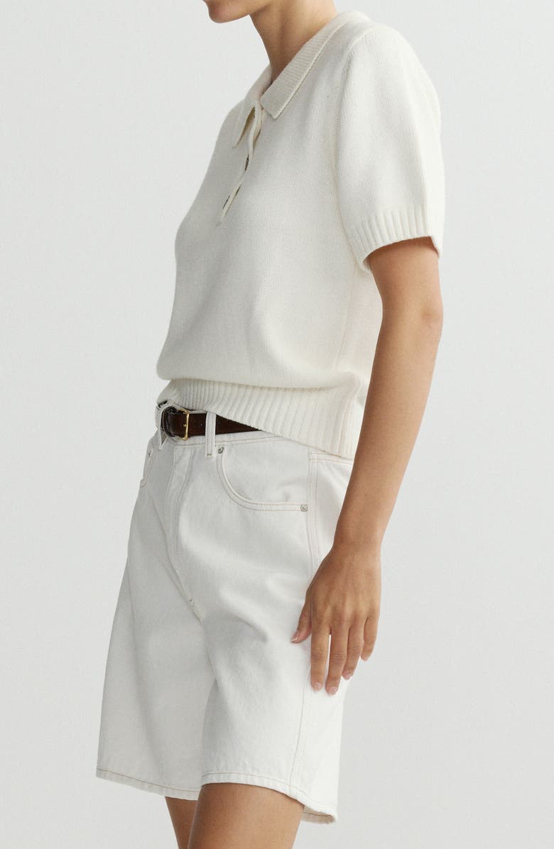 DL1961 May Cotton & Cashmere Sweater Polo, Alternate, color, White