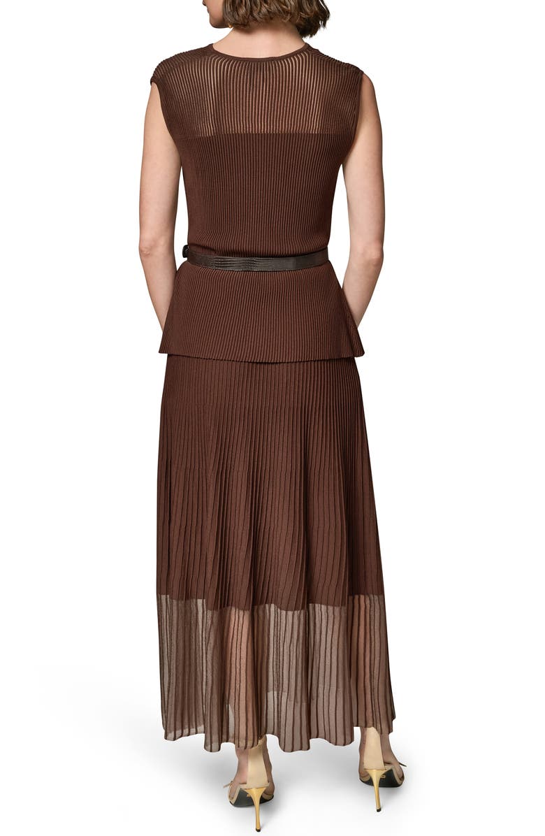 Donna Karan New York Belted Cap Sleeve Maxi Dress, Alternate, color,