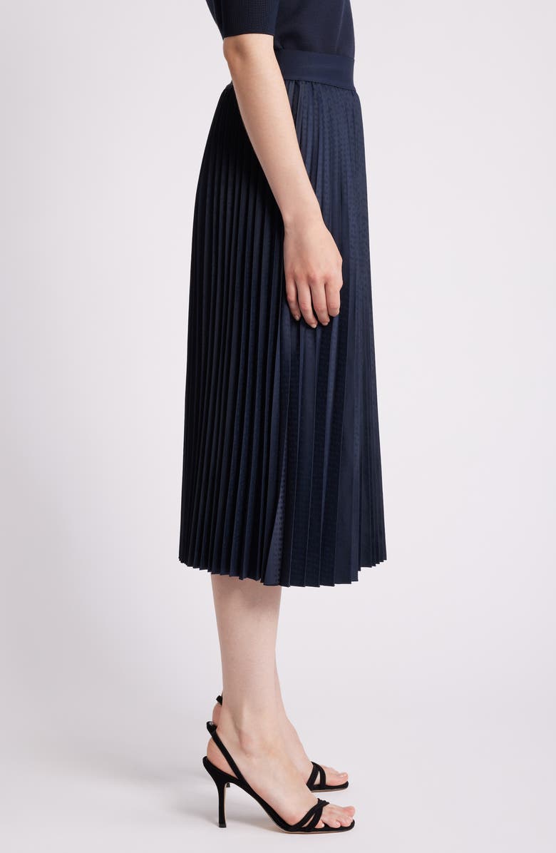 BOSS Vapliso Pleated Jacquard Midi Skirt, Alternate, color,