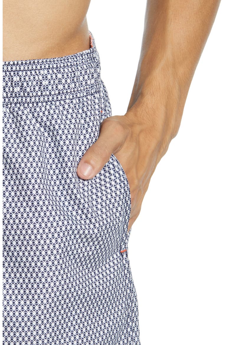Elba Slim Fit Trunks, Alternate, color, NAVY