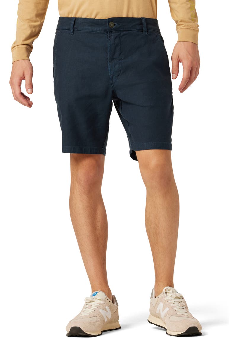 Linen Blend Twill Chino Shorts, Main, color, NIGHT BLUE