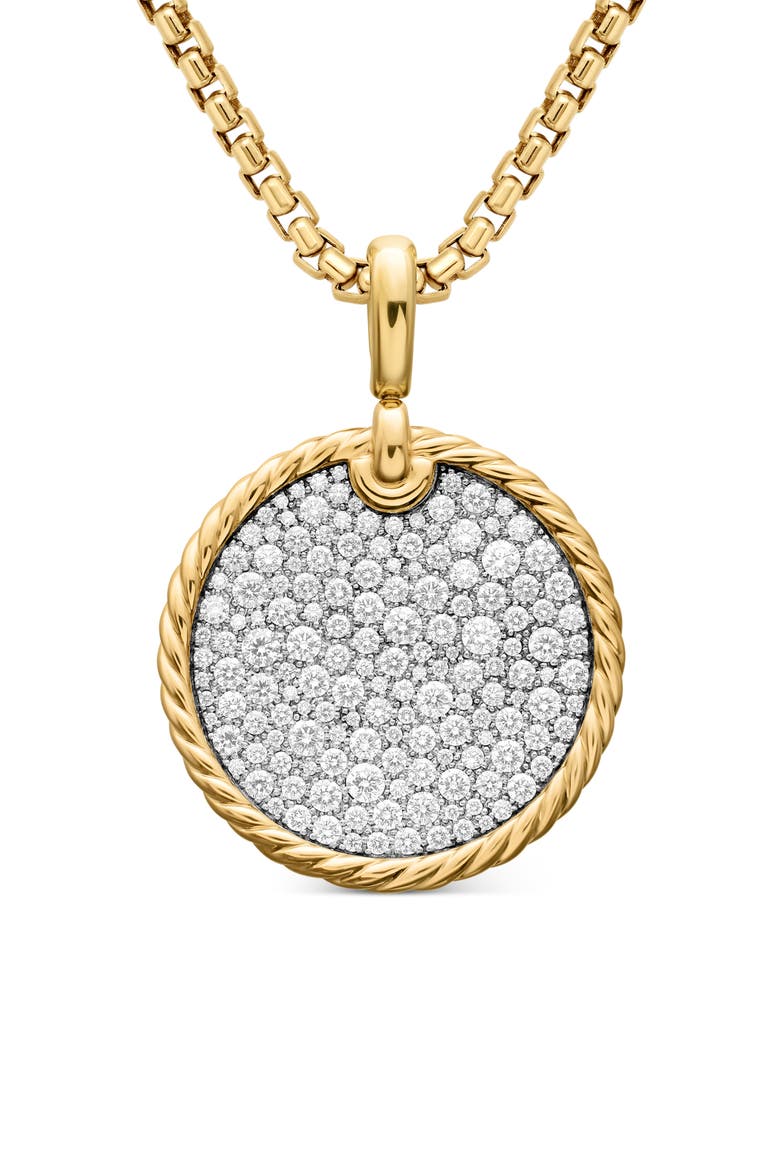 Elements Disc Pendant, Main, color, DIAMOND/ YELLOW GOLD