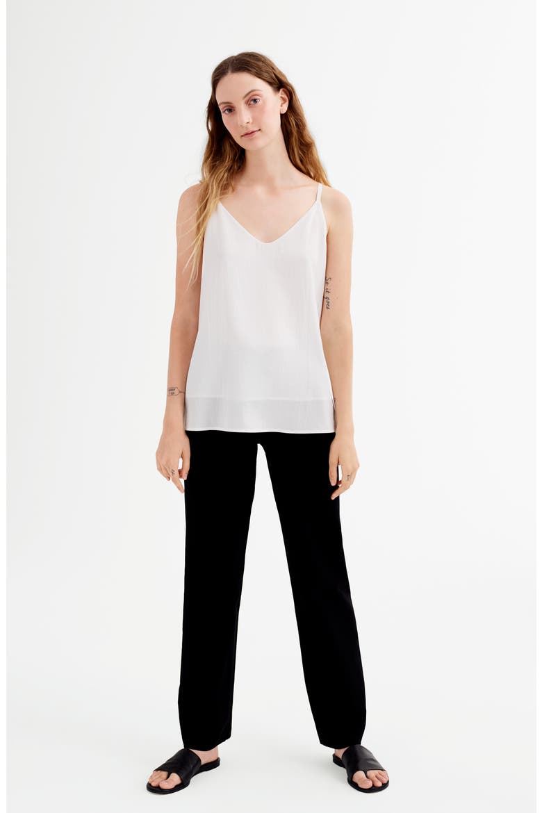Straight Leg Crepe Pants, Alternate, color, BLACK