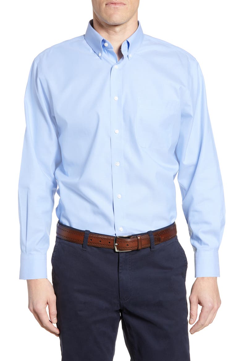 Smartcare™ Traditional Fit Pinpoint Dress Shirt, Main, color, BLUE HYDRANGEA