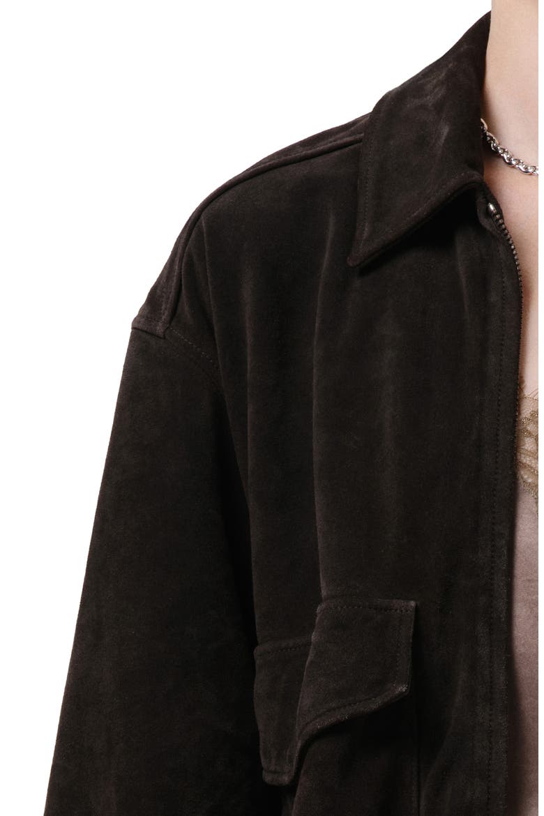 Vivienne Suede Jacket, Alternate, color, CHOCOLATE BROWN