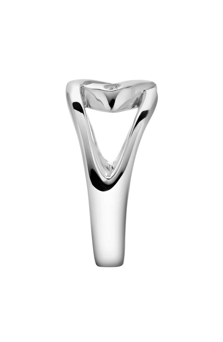 LuvMyJewelry Paloma Sterling Silver 0.02 Ct Diamond Sculptural Ring, Alternate, color, 