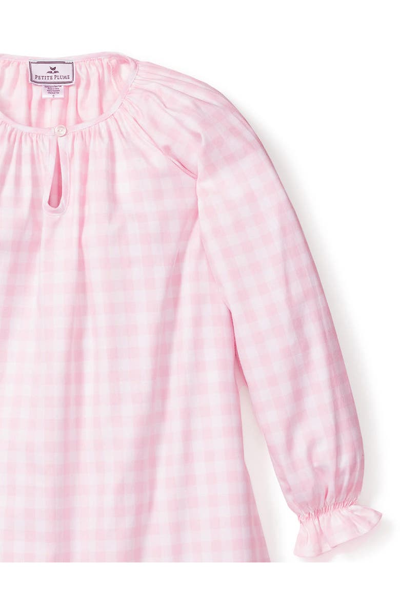 Petite Plume Delphine Gingham Nightgown, Alternate, color, Pink