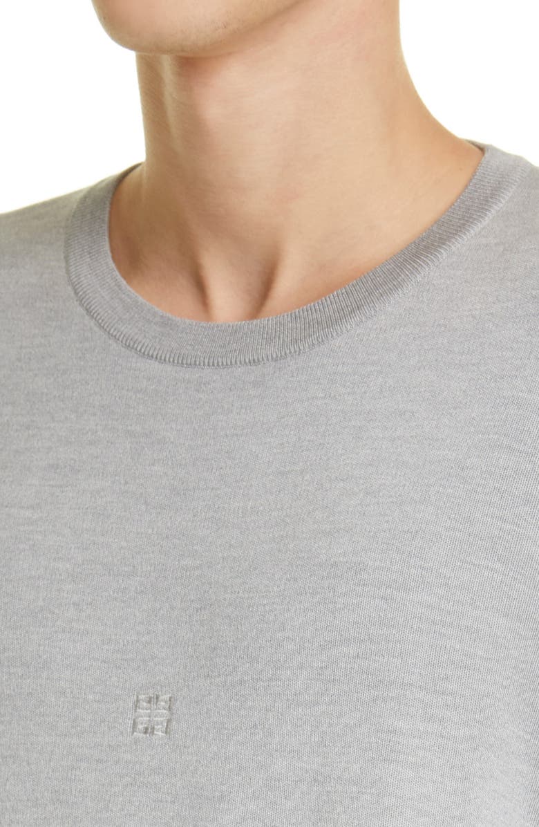 Givenchy 4G Crewneck Silk Sweater, Alternate, color, 