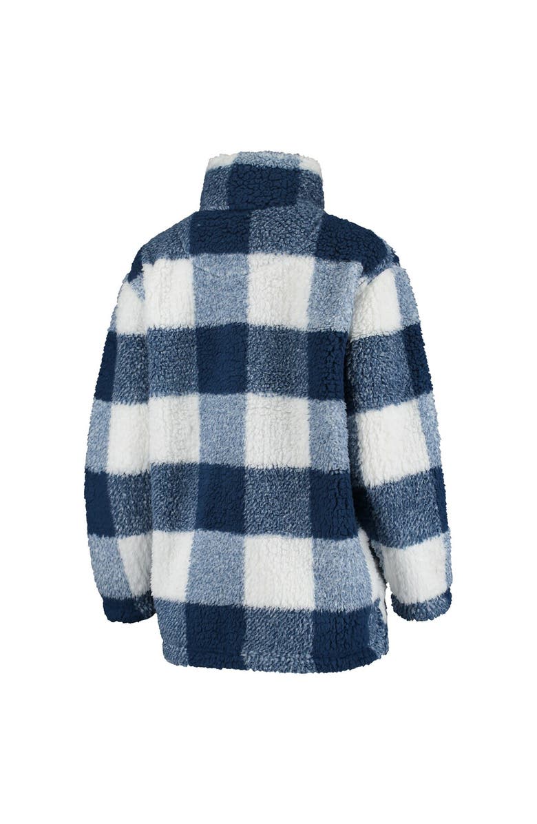 G-III 4HER BY CARL BANKS Women's G-III 4Her by Carl Banks Navy/White Washington Capitals Plaid Sherpa Quarter-Zip Jacket, Alternate, color, Navy