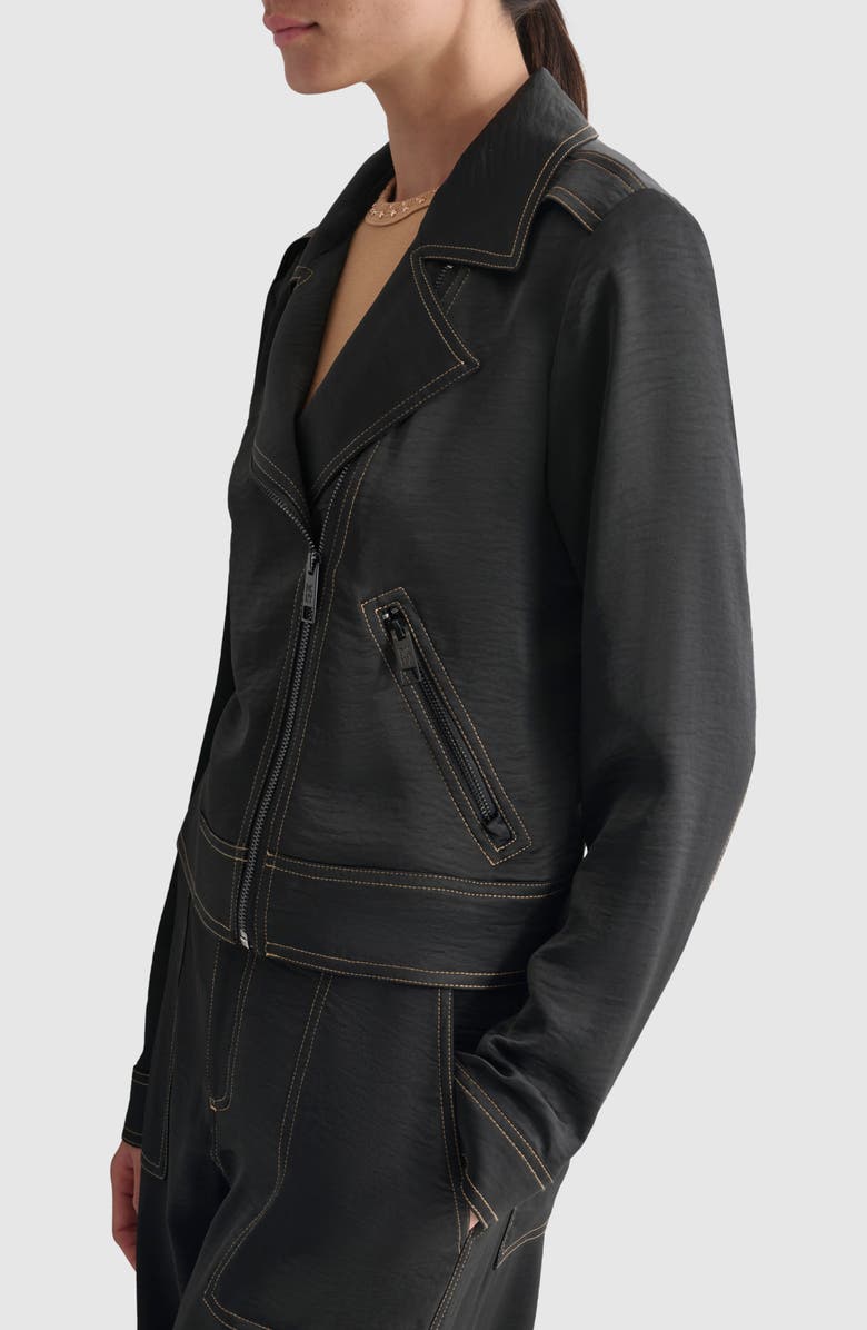 DKNY Asymmetric Zip Moto Jacket, Alternate, color, 