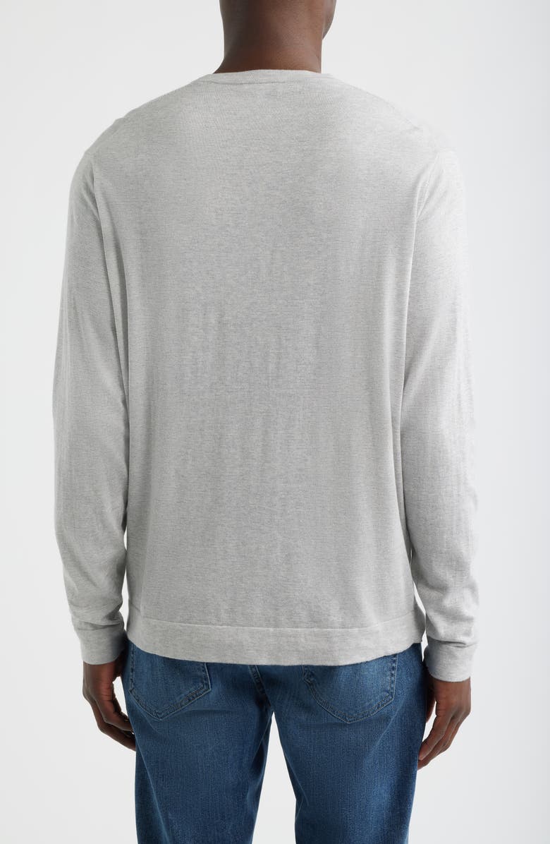 Peter Millar Lake Crewneck Cotton & Cashmere Sweater, Alternate, color, Gale Grey