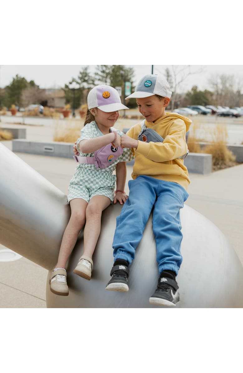 Parker Kids Co. Toddler Ball Cap + Sports Patches, Alternate, color, Peacock