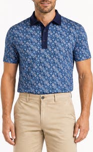 Ben Sherman Jacquard Effect Tech Jersey Golf Polo